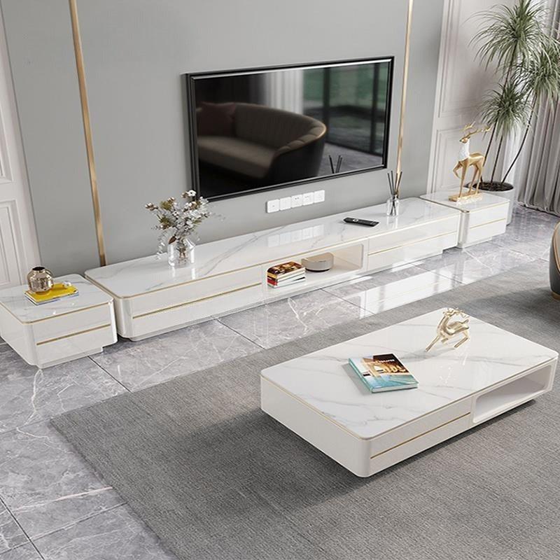 Lixra Post Modern TV Cabinet With Coffee Table And Side Table