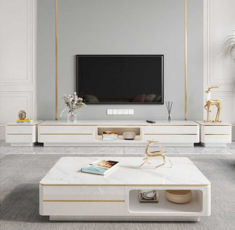 lixra Post Modern TV Cabinet With Coffee Table And Side Table