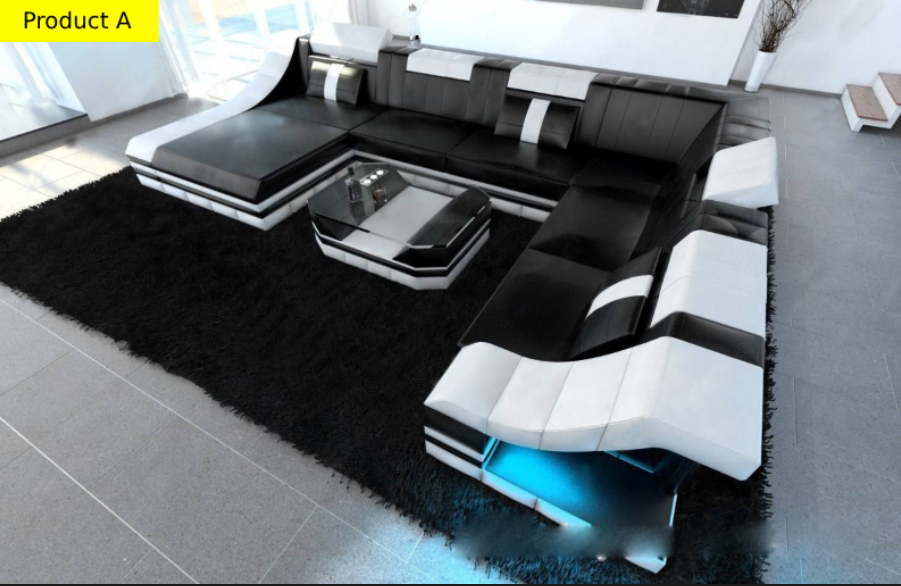 Lixra Radiant Elegance Modern Luxury Led Sectional Sofa