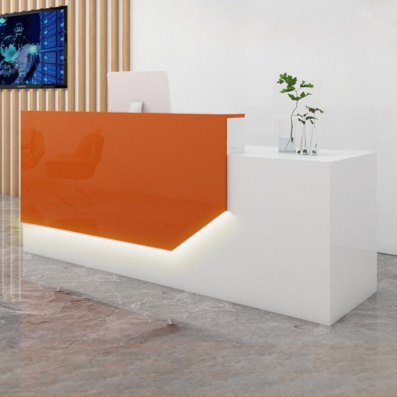 Lixra Rectangular Front Office Wooden Reception Desk