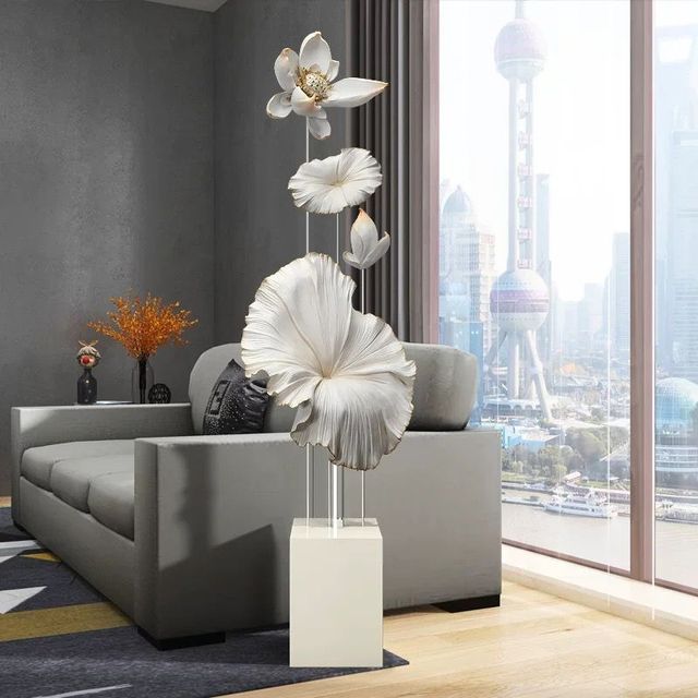 lixra Resin Hand Carved Modern Design Decorative Showpiece