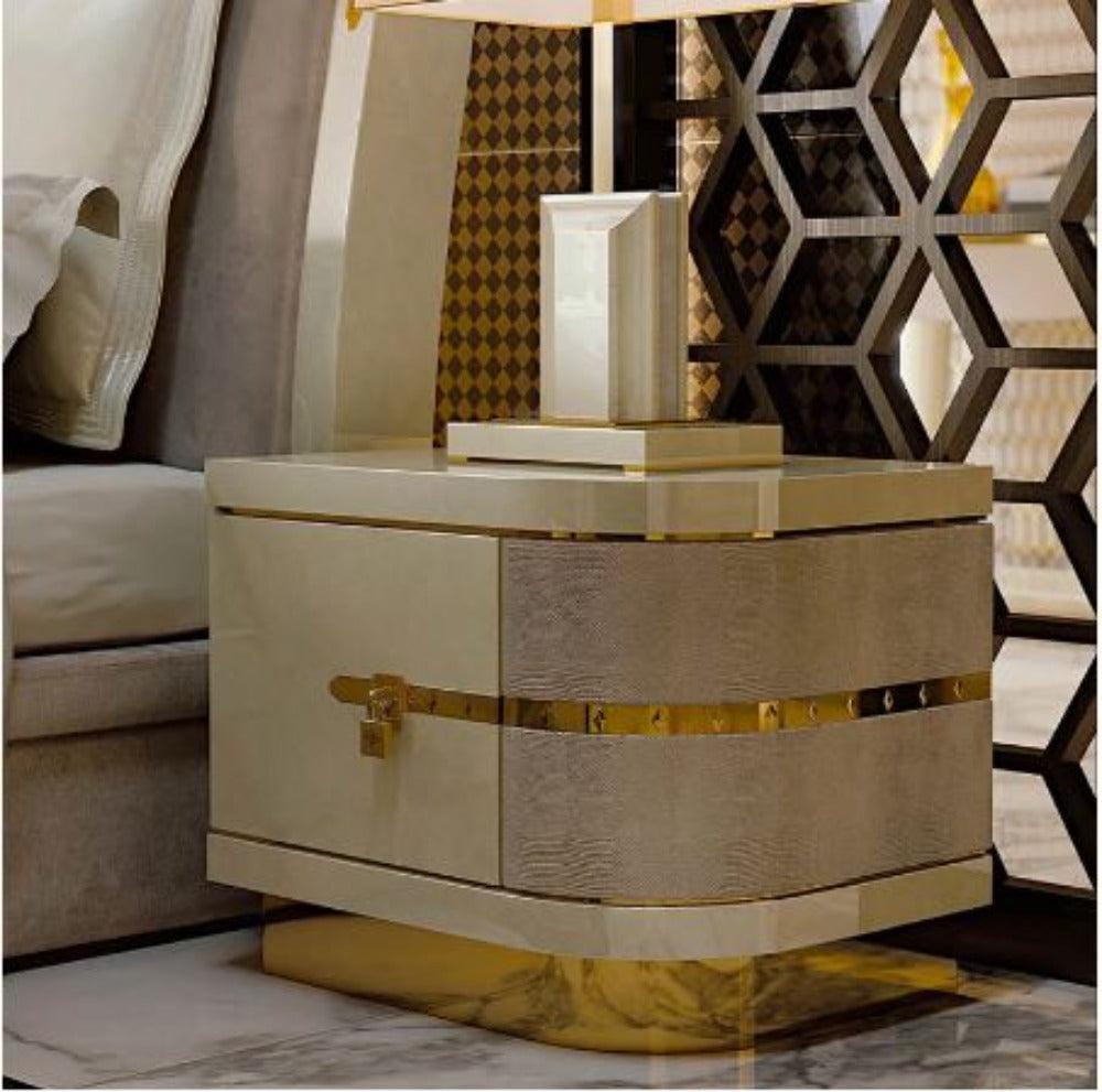 Lixra Set Of 2 Elegant Style Luxurious Wooden Night Stand