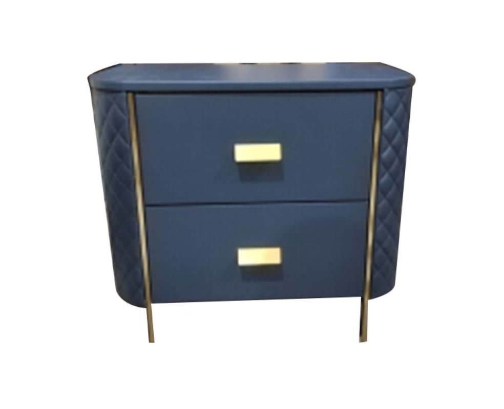 Lixra Set Of 2 Leather Upholstered Wooden Nightstand