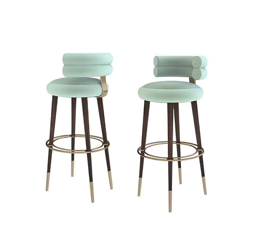 Lixra Set Of 3 Exclusive Quality Velvet Finish Bar Stools