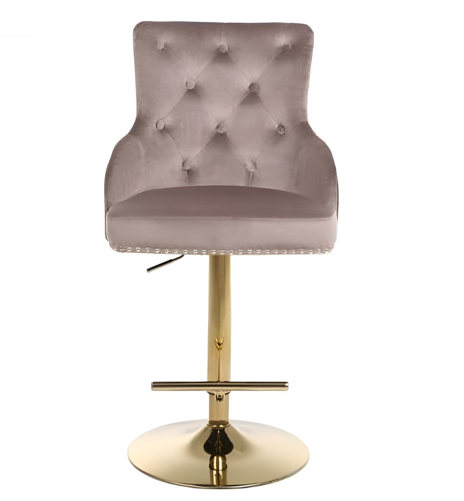 Lixra Set Of 3 Golden High Raised Swivel Bar Stools