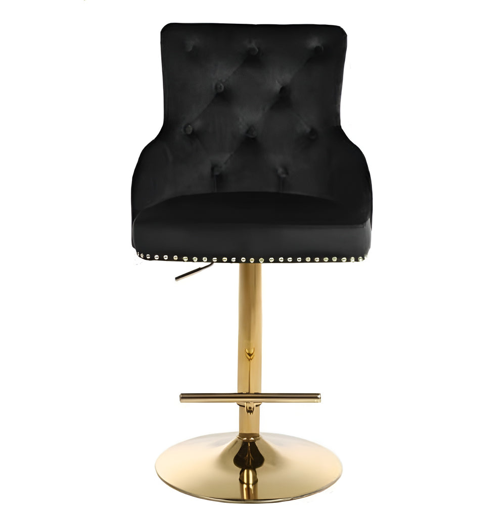 Lixra Set Of 3 Golden High Raised Swivel Bar Stools