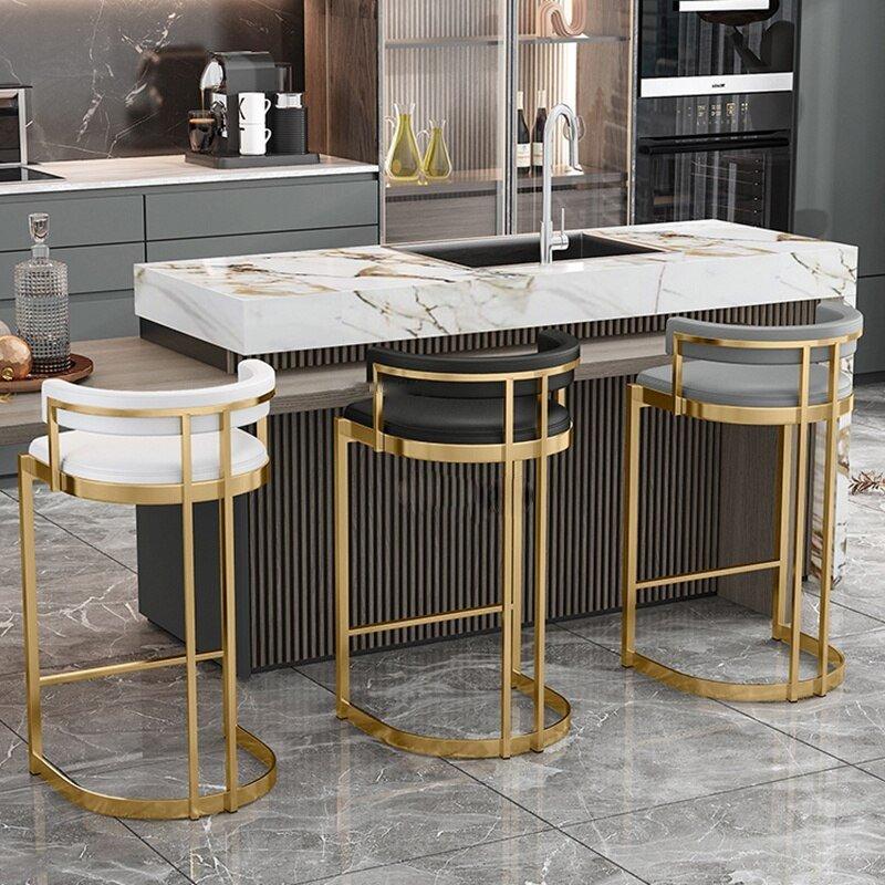 Lixra Set Of 3 Leather Resplendent High Raised Stool