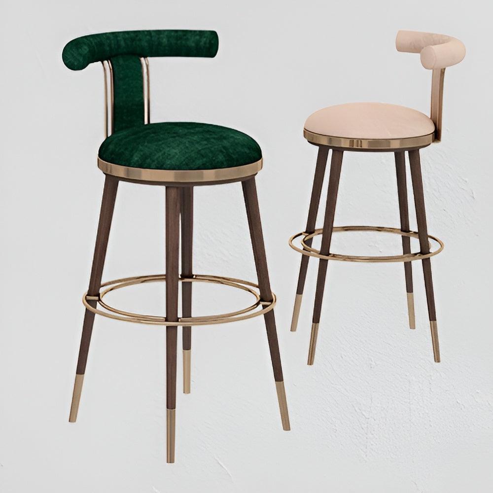 Lixra Set Of 3 Modern Velvet Upholstered High Bar Stools