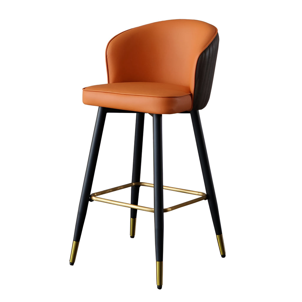 Lixra Set Of 3 Soft Leather Luxurious High-Raised Bar Stools