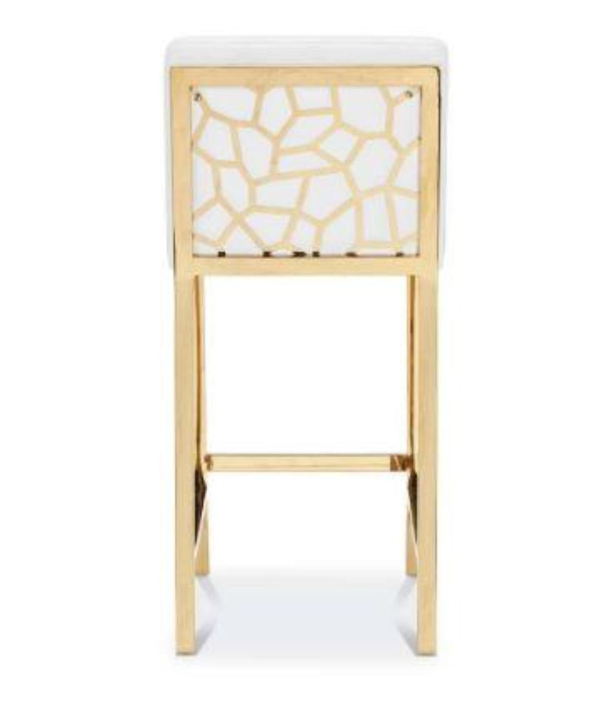 Lixra Set Of 3 Stylish Velvet Mid-Century Bar Stools