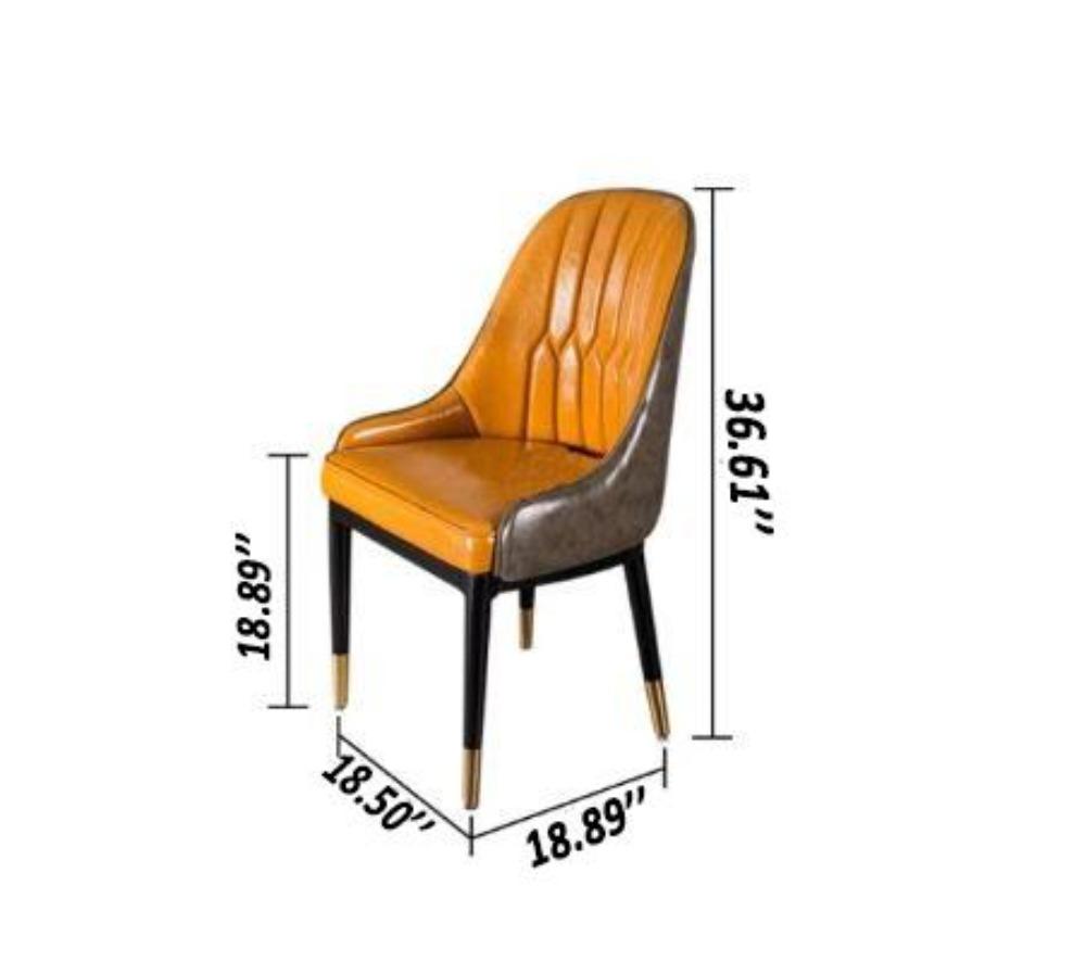 Lixra Set Of 4 Sturdy Built Comfort Leather Dining Chair