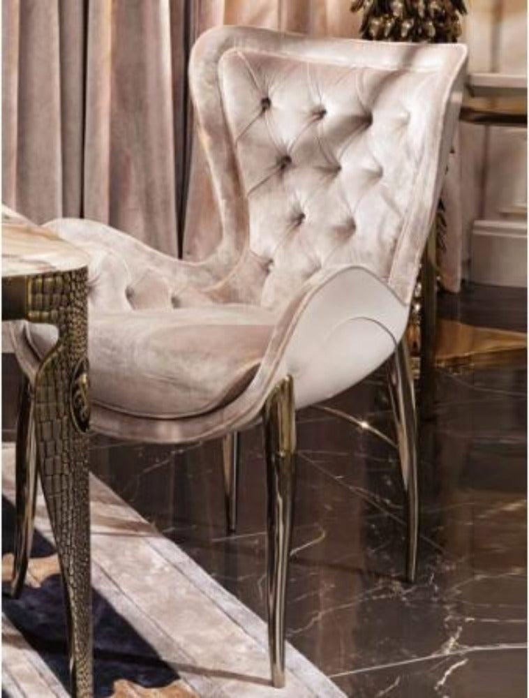 Lixra Set Of 6 Tufted Designed Velvet Dining Chairs