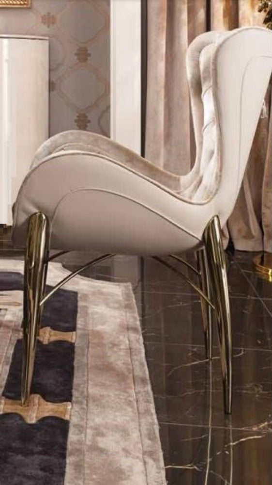 Lixra Set Of 6 Tufted Designed Velvet Dining Chairs