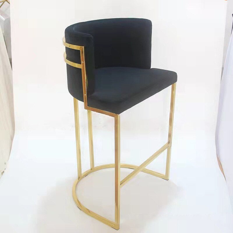 Lixra Set Ofd 3 Innovative Design Smooth Velvet Raised Bar Stool