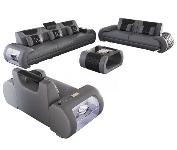 Lixra Sophisticated And Elegant Luxurious 3+2+1 Leather Sofa