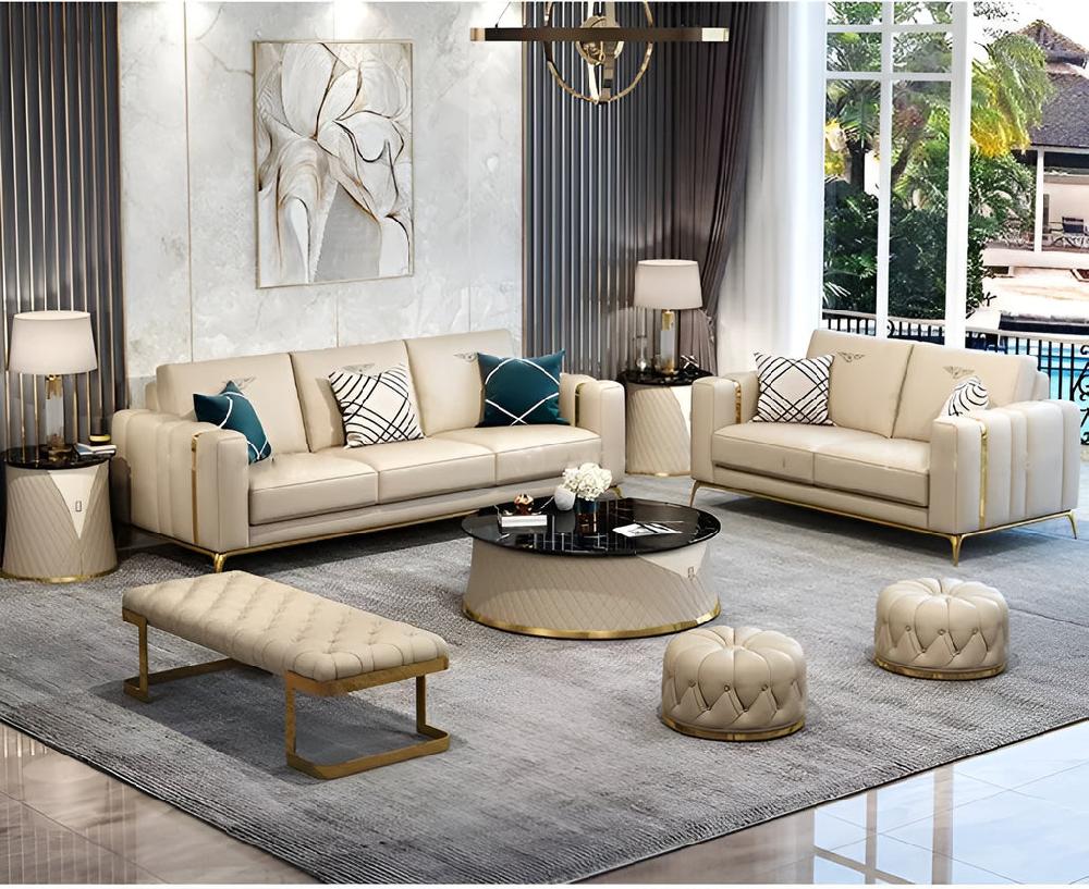 lixra Splendid Designed Astounding Leather Sofa Set