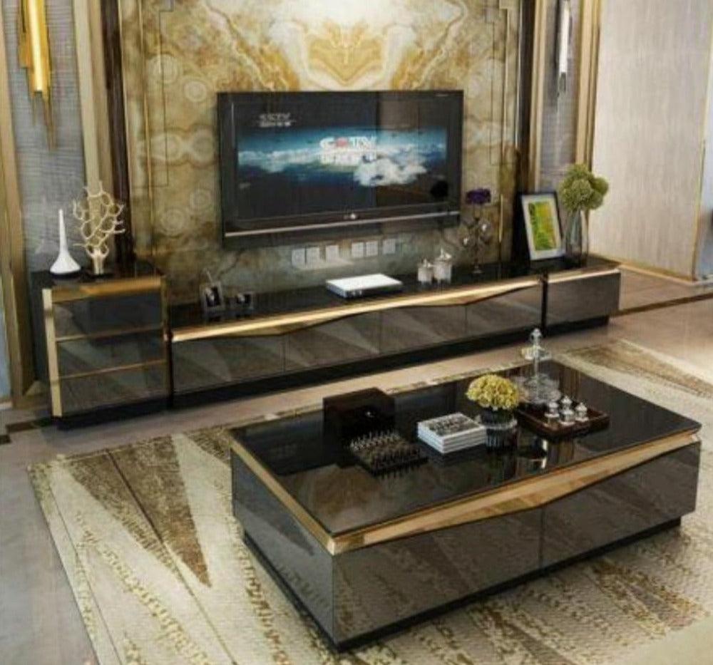 Lixra Splendid Excellent Finish Wooden Coffee Table And TV Stand