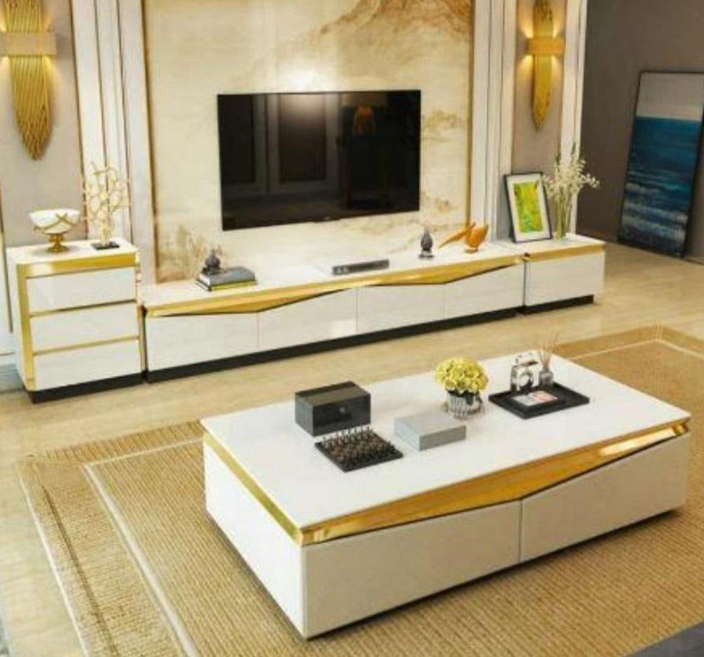 Lixra Splendid Excellent Finish Wooden Coffee Table And TV Stand