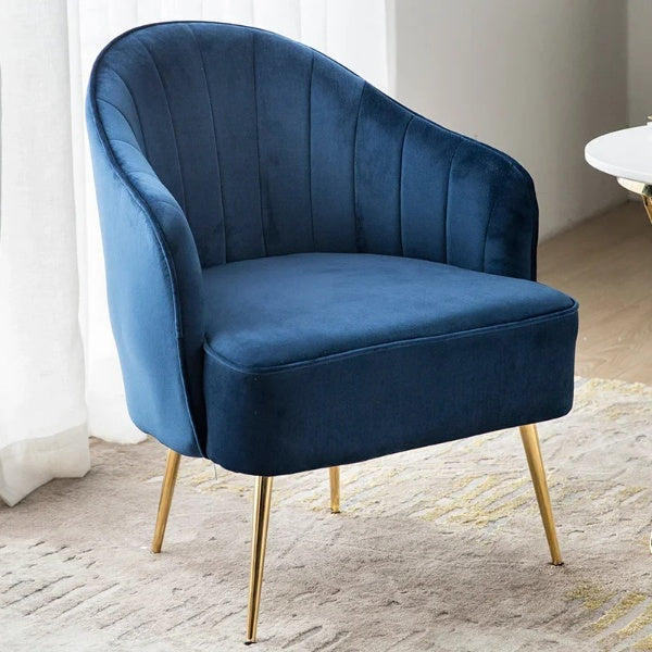 Lixra Splendid Fabric Accent Chairs With Metal Legs