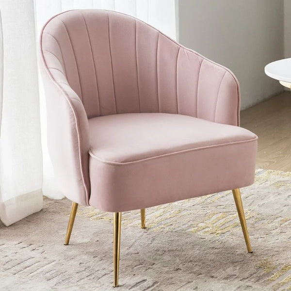 Lixra Splendid Fabric Accent Chairs With Metal Legs
