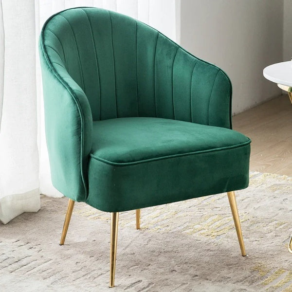 lixra Splendid Fabric Accent Chairs with Metal Legs