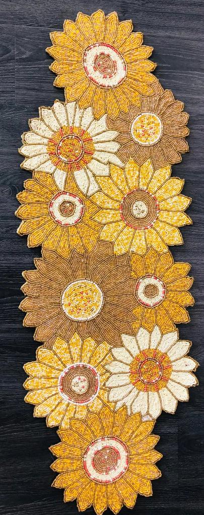 lixra Star Ornamental Beaded Table Runner With 6 placemat