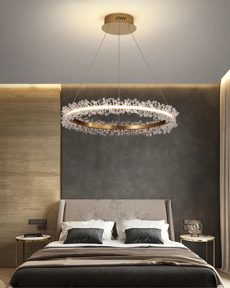 Lixra Stunning Futuristic Crystal Chandelier Lights