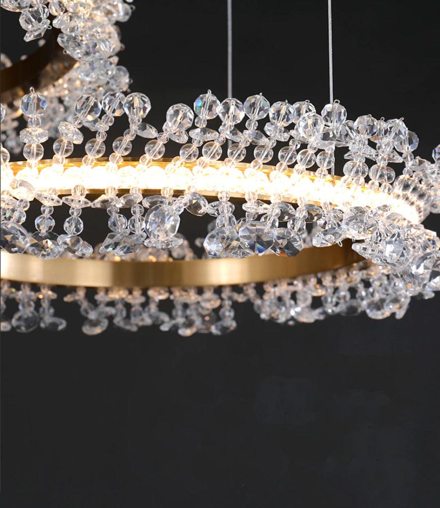 Lixra Stunning Futuristic Crystal Chandelier Lights