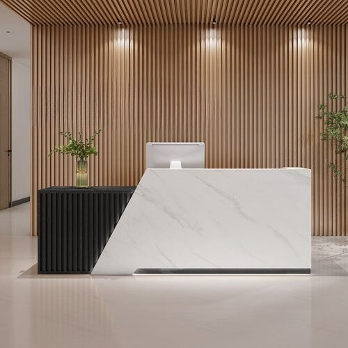 Lixra Stylish Wooden Office Furniture Reception Desk