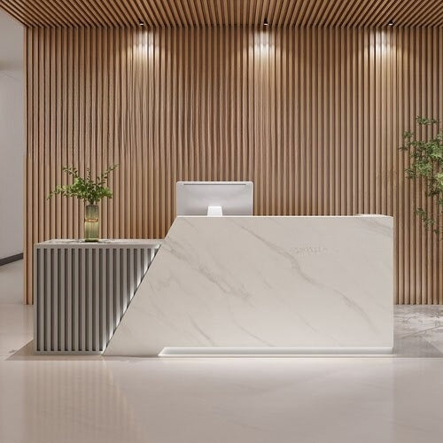 lixra Stylish Wooden Office Furniture Reception Desk