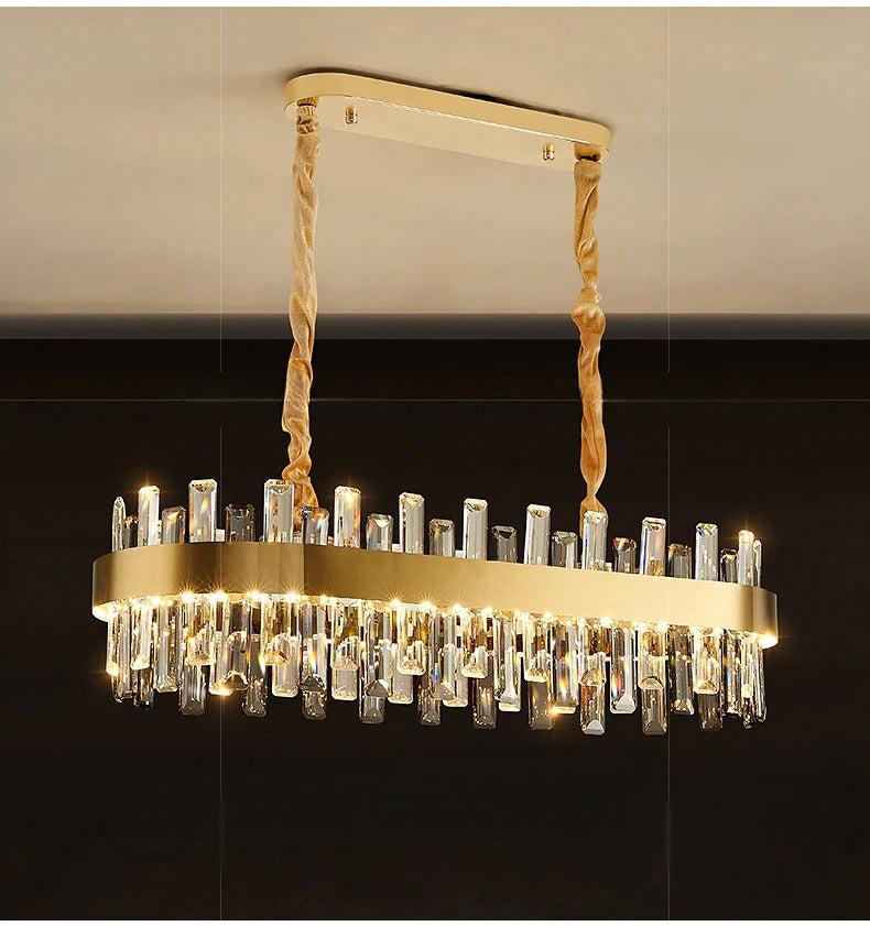 Lixra Translucent Glamourous Trichromatic Crystal Chandelier