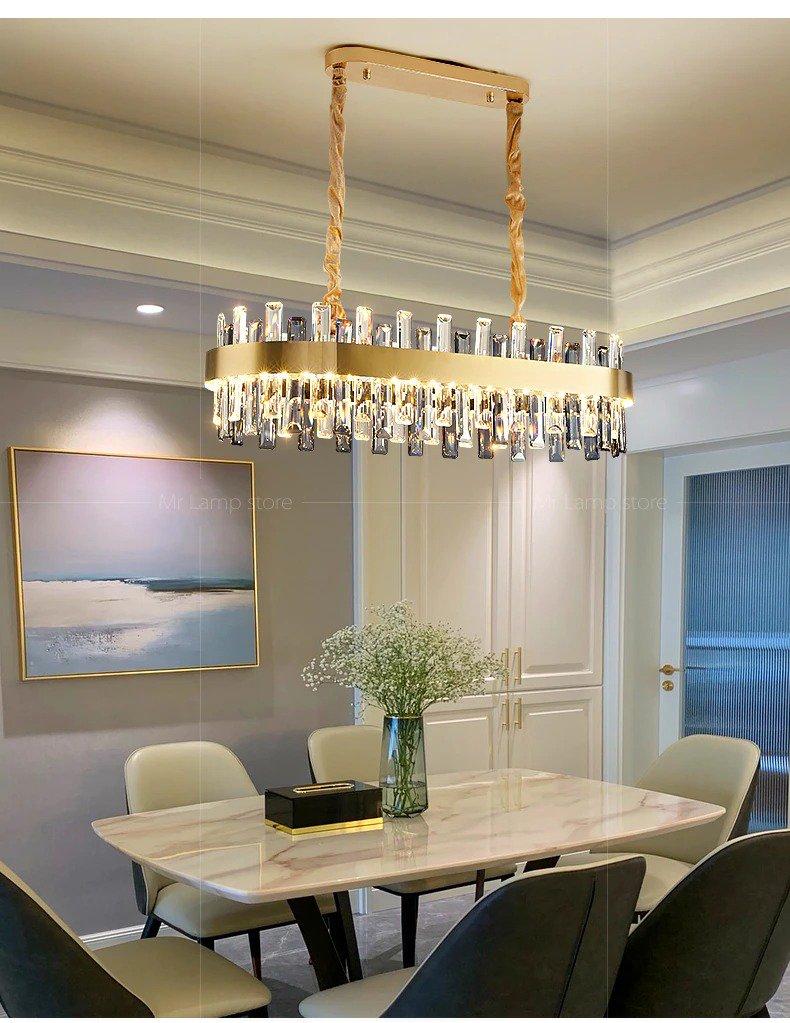 lixra Translucent Glamourous Trichromatic Crystal Chandelier