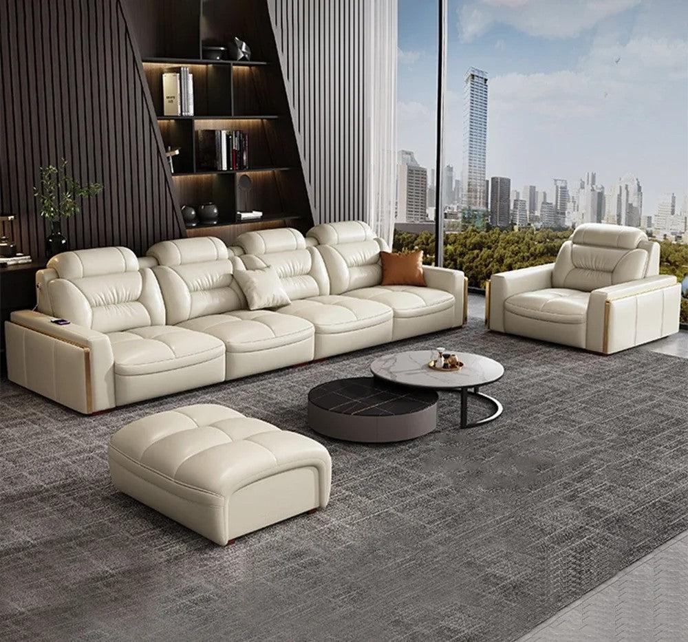 Lixra Ultimate Relaxation Italian Style Leather Sofa