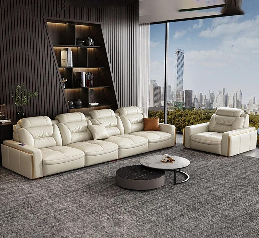 Lixra Ultimate Relaxation Italian Style Leather Sofa