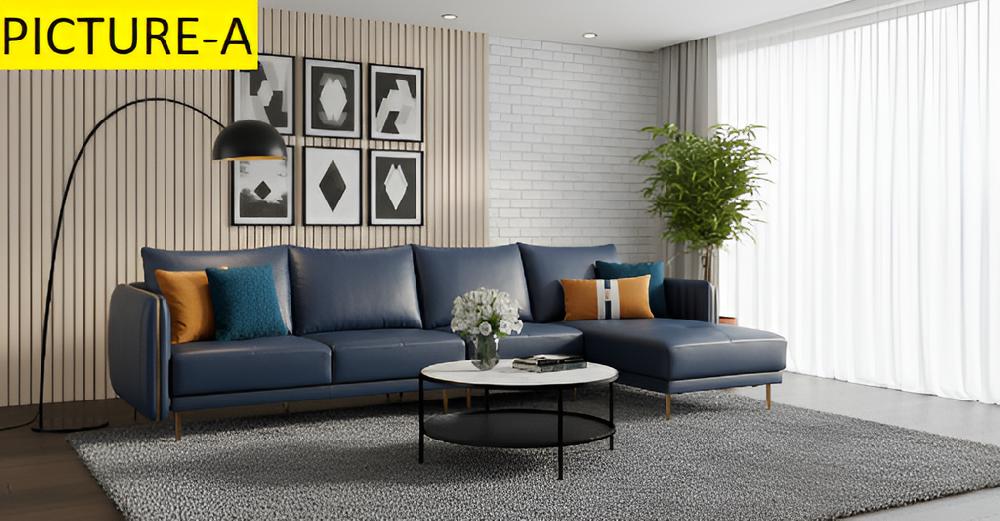 Lixra Urban Style Fine Furnished Leather Sectional Sofa Set