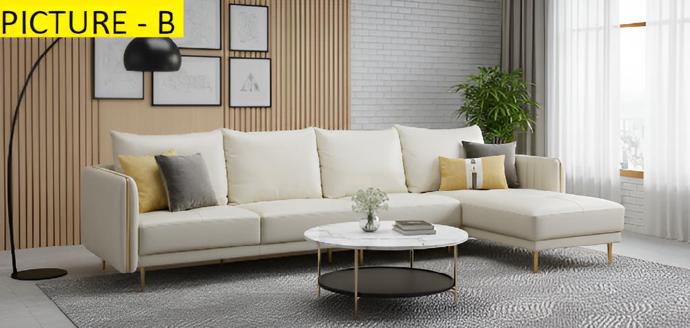 Lixra Urban Style Fine Furnished Leather Sectional Sofa Set