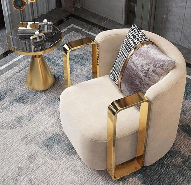 Lixra Velvet Upholstered Accent Chair For Living Room