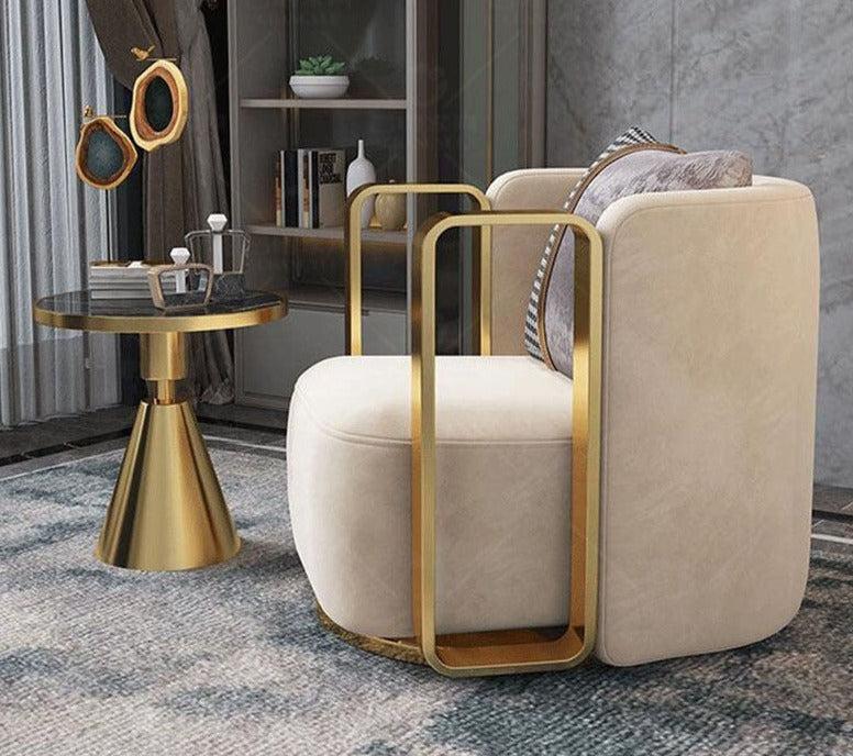 Lixra Velvet Upholstered Accent Chair For Living Room