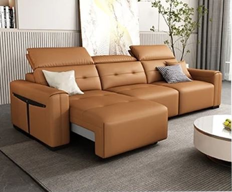 Lixra Versatile Multi-Angle Electric Leather Sectional Sofa Bed