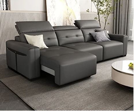 Lixra Versatile Multi-Angle Electric Leather Sectional Sofa Bed