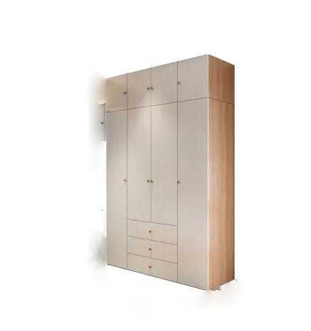 lixra Versatile Wooden Wardrobe With Functional Storage