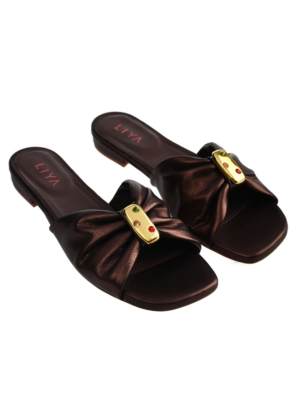 liya AMELIE COFFEE SLIPPERS