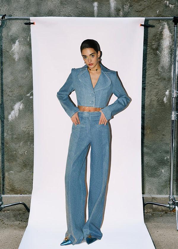 Liya AQUA DENIM PANTS