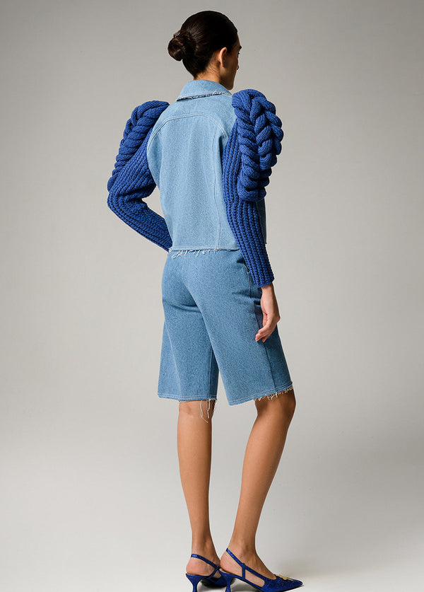 Liya AQUA DENIM SHORTS