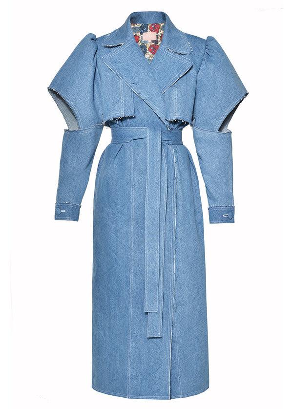 Liya AQUA DENIM TRENCH