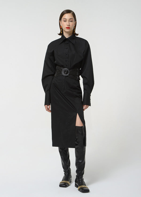 Liya BASIC COTTON PENCIL SKIRT