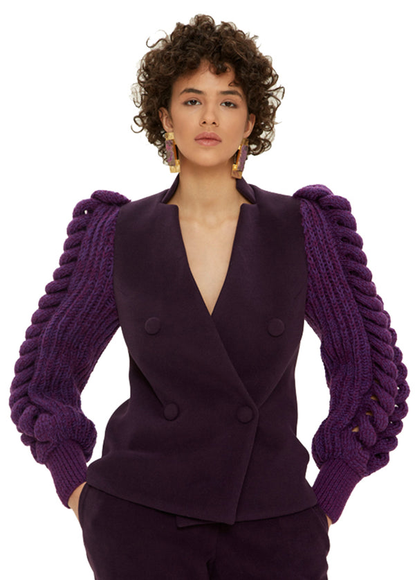 Liya BLAZER WITH KNITTED SLEEVES