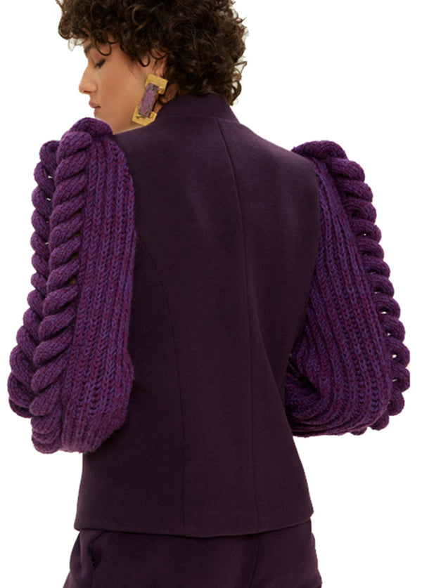 Liya BLAZER WITH KNITTED SLEEVES