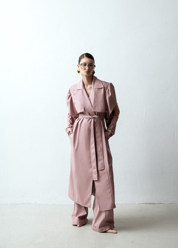 Liya BLUSH LONG TRENCH