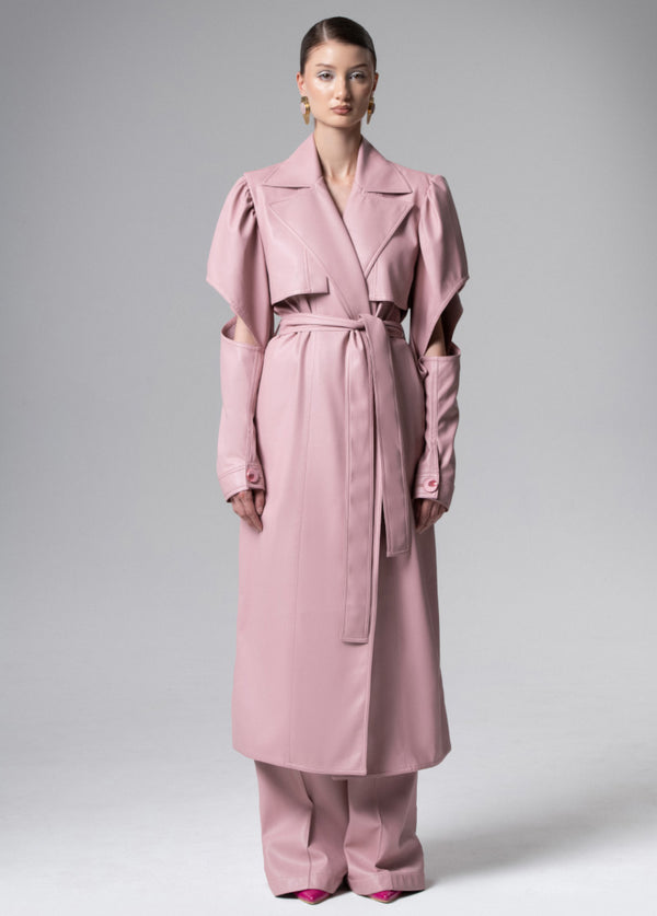 liya BLUSH LONG TRENCH